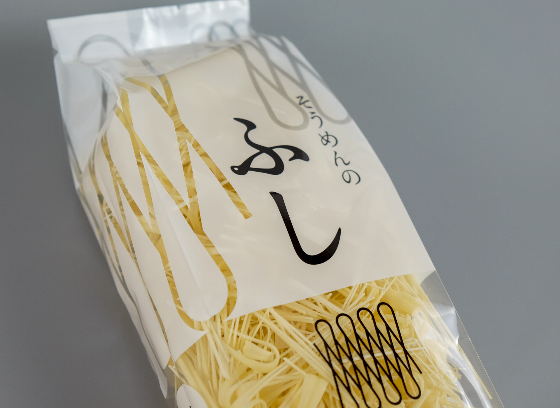 そうめんふし袋パッケージのクローズアップ