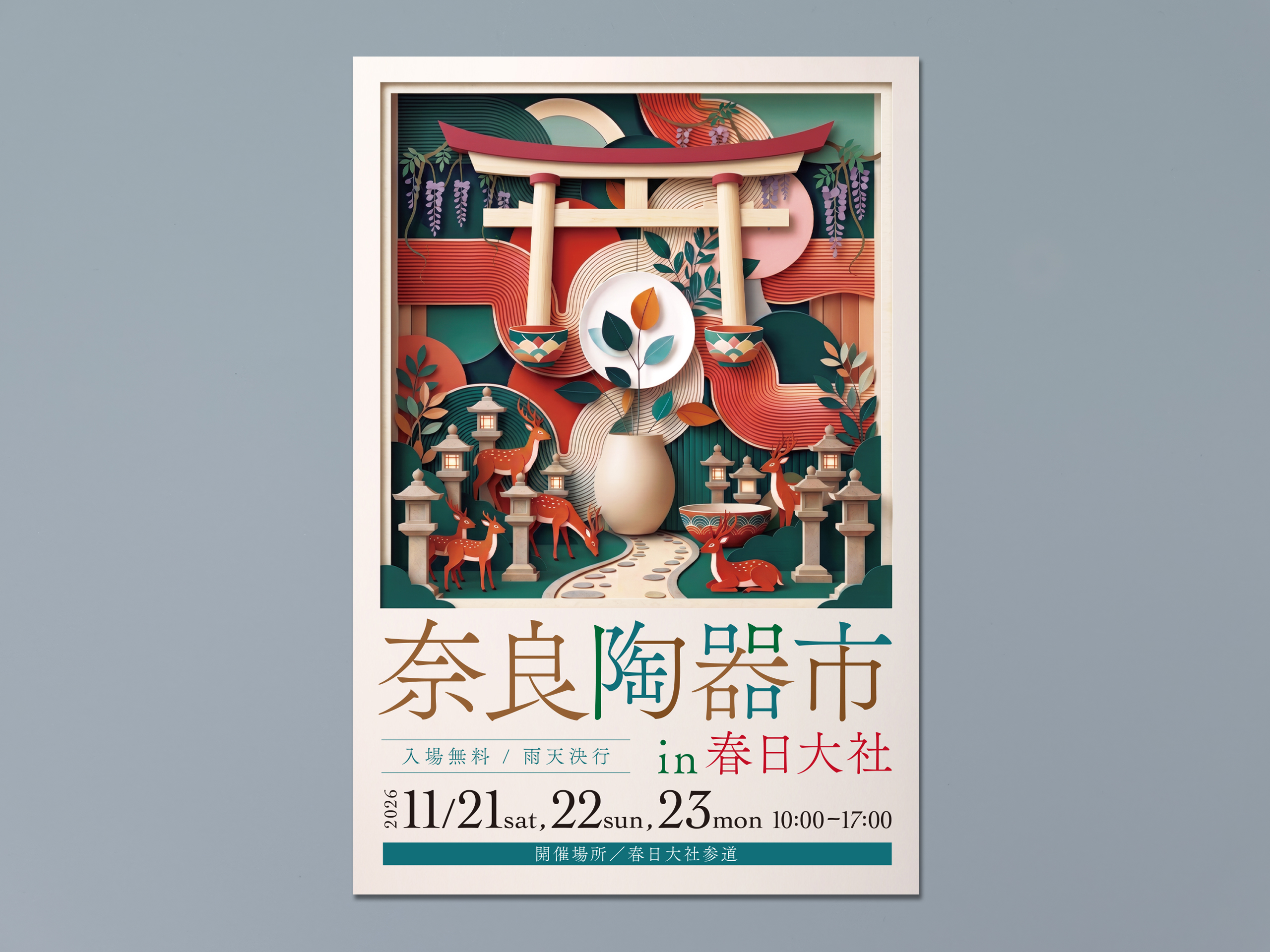 奈良陶器市 in 春日大社 フライヤー表面